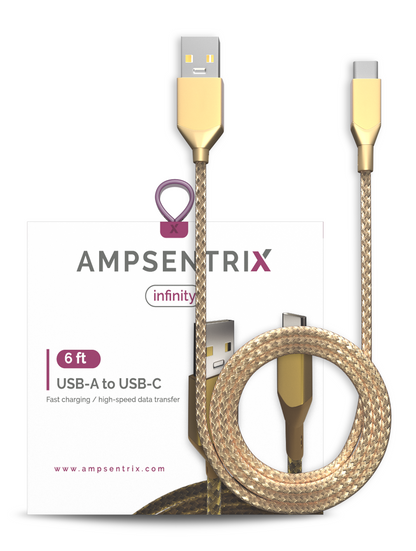 AmpSentrix Infinity Charging Cable (USB/Lightning)