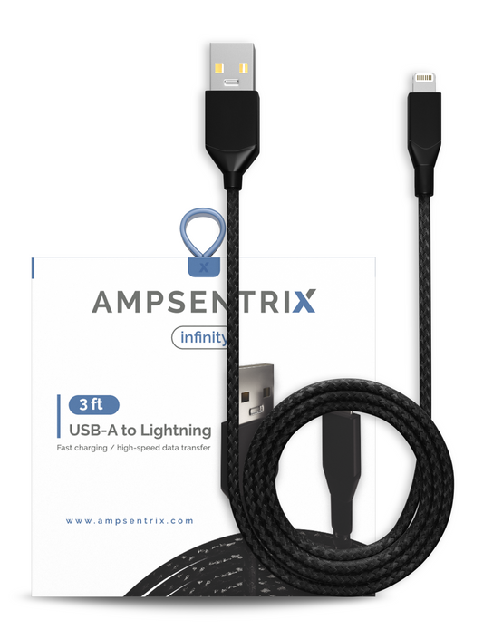 AmpSentrix Infinity Charging Cable (USB/Lightning)