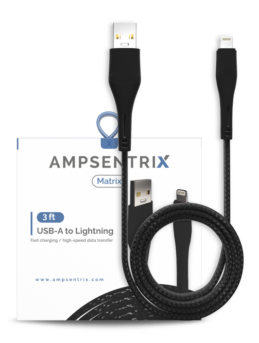 AmpSentrix Matrix Charging Cable (USB/Lightning)